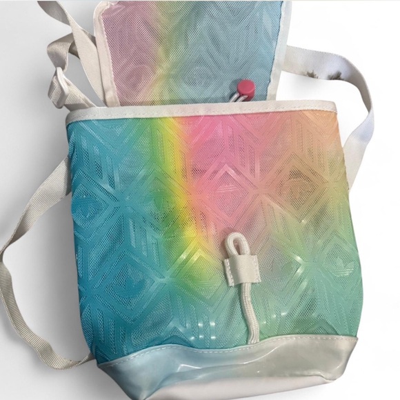 Adidas Blue and Pink Fashion Backpack with Front Flap - Picture 8 of 8